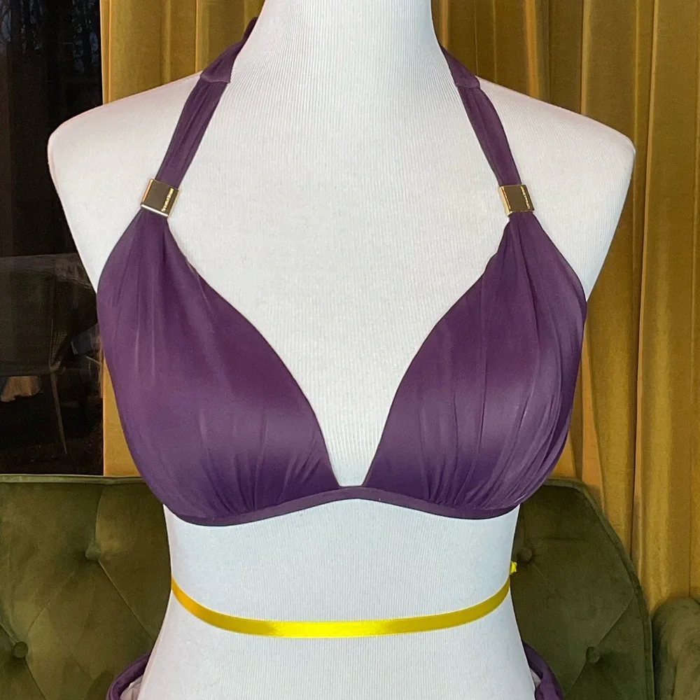 VICTORIA’S SECRET The Heavenly Bikini Eggplant BIKINI Lg